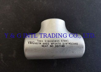 TP347H Material Equal Tee Pipe Fitting A403 WP347H SCH10S Ukuran 1/2 - 60 Inch